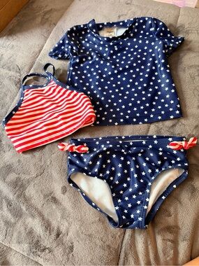 Girls' American stars,  Oshkosh 3-Piece Swim Set